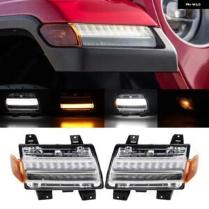 LEDカーフェンダーサイドマーカー ウィンカーライト ジープ ラングラー JL サハラ ルビコン 2018-2024