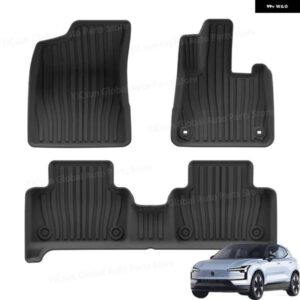 RHD ボルボ EX30 EV 2025 2024 右舵車用フロアマット カーゴライナー トランク パッド TPE 3D フットマット 防水 アクセサリー ブラック