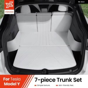 テスラ モデルY ジュニパー 2021-2025 レザー トランク マット 完全 防水 滑り止めライナー カスタム フロアマット