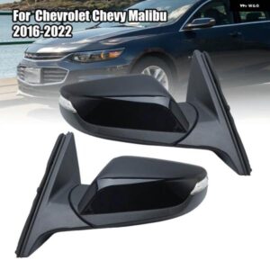 12ワイヤードアミラー アセンブリ シボレー シボレー マリブ 2016-2022 US バージョン スプレーペイント ブラック サイドウィングミラー カーアクセサリー