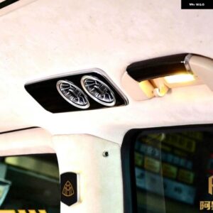 ブラック インテリア リアルーフ エアベント アウトレット カバー トリム カーアクセサリー メルセデス ベンツ ヴィトV クラス W447 2014-2023 V250 V220