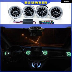 LEDエア アウトレット 64色 メルセデス ベンツ V クラス W447 ヴィト V250 インテリア フロント コンソール エアコン ACベント ターボ スタイル