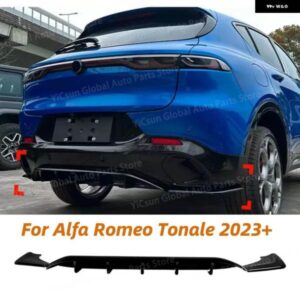 リアダック リップスプリッター ディフューザー ガード カナード トリム アルファロメオ トナーレ2023+車リア バンパー テールロア バンパー リップボディ