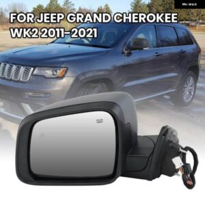 13ピンドアバックミラー アセンブリ ジープ グランド チェロキー WK 2011-2021 デュアルプラグプライマーサイドミラー カーアクセサリー付き
