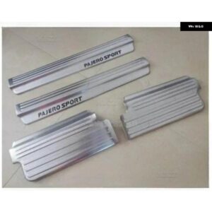 三菱 パジェロ スポーツ 2010-2014 オートアクセサリー ステンレス ドアシル スカッフプレート ドアシルストリップ ウェルカムペダル 4個