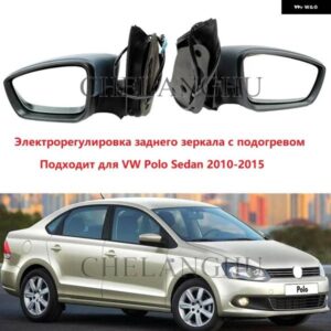 ドアウィングミラー VW ポロヴェント セダン 2010-15 カー スタイリング カーリアヒーター付き電動ミラー プライム済み