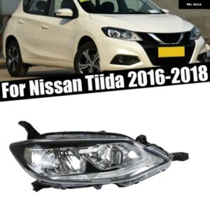 ヘッドライト 日産 ティーダ 2016 2017 2018 車 フロント バンパー ヘッドライト ハロゲン ヘッドランプ ドライビングライト ハウジング バルブ 無