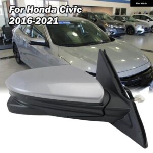 11ピン右サイドミラー アセンブリ ホンダ シビック セダンUS バージョン 2016-2021ルナシルバーメタリック右サイドミラー アクセサリー