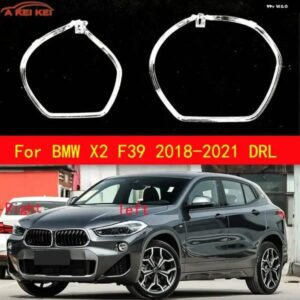 BMW X2 F39 2018-2021 DRL エンジェルアイ カー DRL ヘッドライト ライトガイド チューブ バー デイタイム ランニングライト