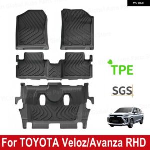 防水 3D 5Dカーペット インテリア アクセサリーカーアクセサリー トヨタ VELOZ / AVANZAカスタマーRHD使用