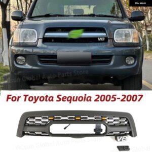 トヨタ セコイア 2005-2007 自動車補修アクセサリー カー グリル ABS フロント バンパー グリル レーシング グリル フードメッシュカバー