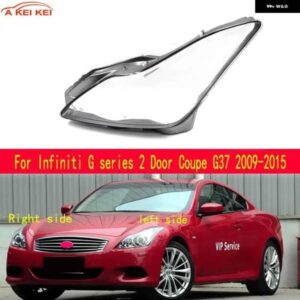 インフィニティ Gシリーズ G37 2ドア クーペ 2009-15 ヘッドライト シェル クリアガラス ランプシェード