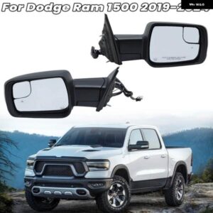 ドアミラー アセンブリ ダッジ ラム1500 2019-24 ブラインド スポットライト付き サイドウィングミラー カーアクセサリー