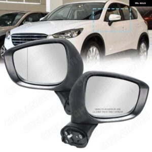 マツダ CX-5 2015 2016 カー スタイリング 6ピン バックミラー アセンブリ 熱塗装可能ターンランプ付き MA1320208 MA1321208 1ペア