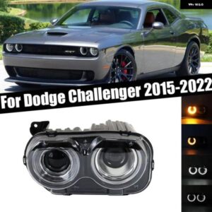 フロント バンパー ハロゲン ヘッドランプ ヘッドライト ダッジ チャレンジャー2015-2022自動運転ライトシグナルランプ ヘッドライト アセンブリ