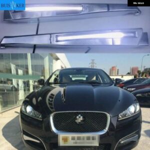 1ペア 車用 12V ホワイト LED デイタイム ランニングライト DIY フォグランプ DRL ランプ ハーネス 付き ジャガー XF 2008 2009 2010 スタイリング
