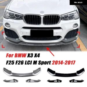 BMW X3 F25 X4 F26 LCI M SPORT 2014-2017 車用 フロント バンパー リップ フロントコーナーキット スポイラー ディフューザー ボディ 外装 ガード カスタム