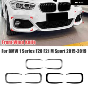 2枚 車フロント バンパー サイドウィンドナイフ ステッカー BMW 1シリーズ F20 F21 Mスポーツ 2015-2019 ボディガードデコレーション トリム カスタム