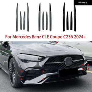 メルセデス ベンツ CLE クーペ C236 2024+ フロント バンパー ウインドナイフスポイラー エアナイフ サイドスカート クラッシュ ストリップ ストライプ トリ