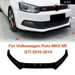 車用フロント バンパー スポイラー フロントロア リップスプリッター フォルクスワーゲン ポロ MK5 6R GTI 2010-2014 外装 ガード カスタム