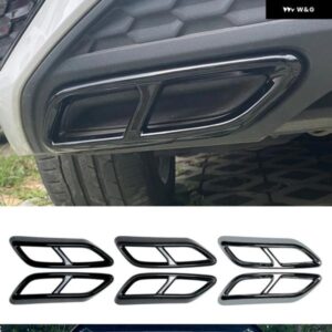 車用テールスロートカバー トリム 排気口デコレーション ステッカー アウディ A3 8Y Sライン スポーツバックセダン 2021 - 23