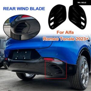 車用リア アウトレット ウィンドブレード ステッカー ウィンドナイフスポイラー アルファロメオ トナーレ 2023+ 外装 ガード 装飾 光沢ブラック