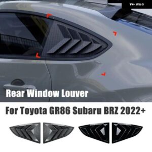 リアウィンドウルーバーシャッター トヨタ GR86 スバル BRZ 2022+ 車用 ステッカー サイド エアベント シャッターデコレーションカバー トリム ペア