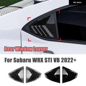 リアウィンドウルーバーシャッター スバル WRX STI VB 2022+ 車用 ステッカー サイド エアベント シャッターデコレーションカバー トリム ペア