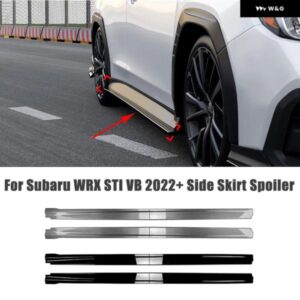 4個 車用サイドスカート フェンダー スポイラー バンパー スバル WRX STI VB 2022+ オートサイド リップスプリッター ガード 装飾 カスタム
