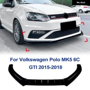 車用フロント バンパー スポイラー フロントロア リップスプリッター 外装 ガード カスタム アクセサリー フォルクスワーゲン ポロ MK5 6C GTI 2015-2018