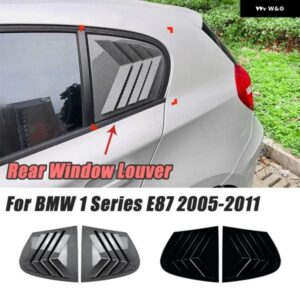 BMW 1シリーズ E87 2005-2011 車用 リアウィンドウ ルーバー シャッター サイド エアベント カバー トリム ステッカー ガード 自動車アクセサリー