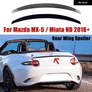 車トップリアウイング テールスポイラー スプリッター固定ウィング ディフューザー マツダ MX-5 /ミアータND 2016+オートABSガードカバー デコレーション