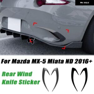 マツダ MX-5 ミアータ ND 2016+ 車 リアウインドナイフスポイラー サイドウイング ブレード スタイル ボディエクステリアガードデコレーション ステッカー