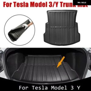 テスラ モデル3/Y 2017-2022 トランク マット TPE 車用リア トランク マット 防水 パッド カーゴライナー トランク トレイ フロアマット