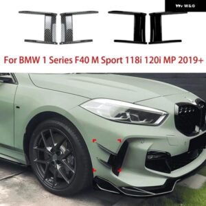 2枚 車フロントサイドウィンドナイフ ステッカー BMW 1シリーズ F40 Mスポーツ 118I 120I MP 2019+ フロントウィンドブレードスポイラー 外装 トリム