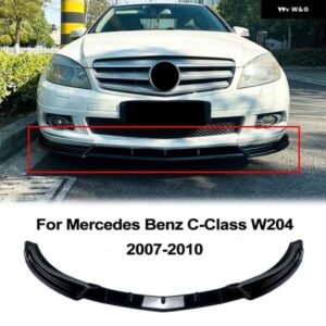 メルセデス ベンツ C クラス W204 2007-2010 車用 フロント バンパー リップスポイラー フロントロアスプリッター 光沢ブラック 外装 ガード カスタム 済み