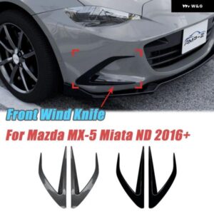 マツダ MX-5 ミアータ ND 2016+ 車用フロント バンパー サイドウィンドナイフ ステッカー 自動車用フロントブレード 外装 ガード 装飾 アクセサリー