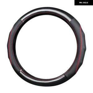 汎用 37-38CM 車用 ステアリングホイール カバー フォルクスワーゲン ゴルフ 6 MK6 VW ポロ ジェッタ MK5 サギタ ボーラ サンタナ