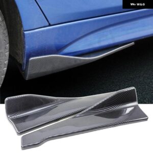 汎用 48CM 長さ 車 サイドスカート バンパー スポイラー スプリッター プロテクター 傷防止 BMW F20 E90 アウディ A3 A4 Q5 アクセサリー