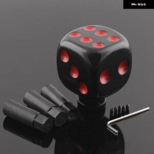 汎用 ブラック レッド ダイス スタイル 車用 マニュアル スティック ギア シフト ノブ セダン クーペ クロスオーバー ワゴン ハッチバック トラック SUV