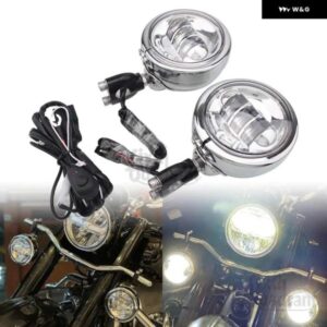 バイク オートバイ フォグランプ 4.5インチ LED 補助 ヘッドライト クローム/ブラック バイク オートバイ オフロード車 BMW R18 クラシック R18B ホンダ