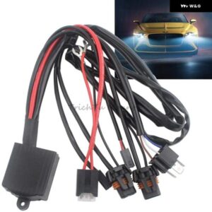 H4 HID LED配線リレー ハーネス バイ キセノン レンズ バイLEDプロジェクター ケーブル ハイローライト 有線2ランプ 車用ライトアクセサリー DIY
