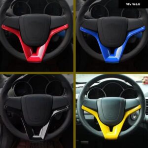シボレー クルーズ セダン ハッチバック 2009-2014 車用 ステアリングホイール トリム カバー クローム ステッカー アクセサリー