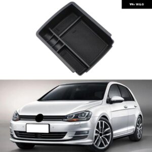 アームレスト 収納 ボックス センター コンソール オーガナイザー フォルクスワーゲン VW ゴルフ 7 MK7 MK7.5 VII 5G GT I R 2013- 2019