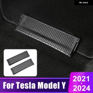 テスラ モデルY 2021 - 24 エアベント ダストカバー アンチブロッキングネット カーエア アウトレット カバー シート下アクセサリー