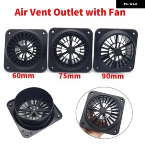 60MM 75MM 90MM 車用ディーゼルヒーターコンディショナーダクト エアベント アウトレット ファン付きブラックEBERSPACHER PROPEX車 トラック