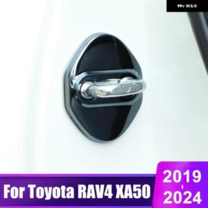 トヨタ RAV4 XA50 2019 - 24 RAV 4 ハイブリッド カードアロックバックル トリム カバー 錆アクセサリー