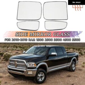 ダッジ ラム 1500 2500 3500 4500 5500 2010-2020 ヒーター付きサイドミラー ガラスドアウィングビュー 2個