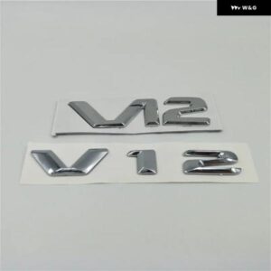 V12 エンブレムバッジ サイドフェンダー ロゴ テールリアレター ステッカー