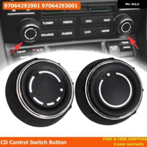 センター コンソール オーディオ ボリュームノブカバー 97064292901 CD コントロール スイッチ ボタン 97064293001 ポルシェ カイエン パナメーラ 2010-2016